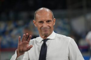 Il tecnico del Napoli Max Allegri alla fine di una gara